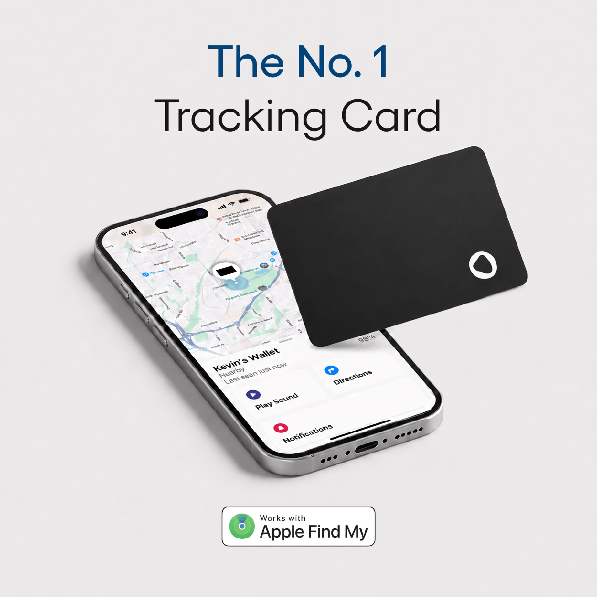 Tracking card with phone map
