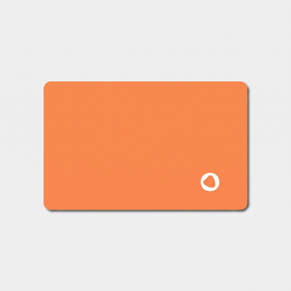 Flame orange tracking card