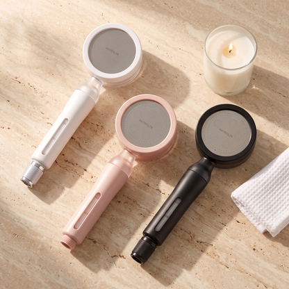 Les trois coloris : Blanc, Rose, Noir